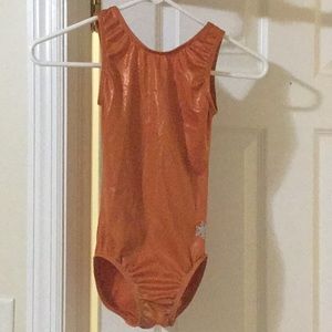 orange gymnastics leotard